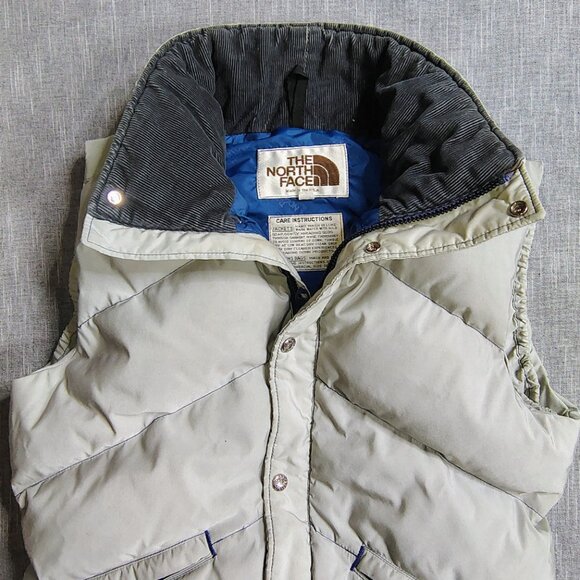 Vintage 70s The North Face Goose Down Ski Vest Size Medium Corduroy Made in USA - Picture 16 of 16